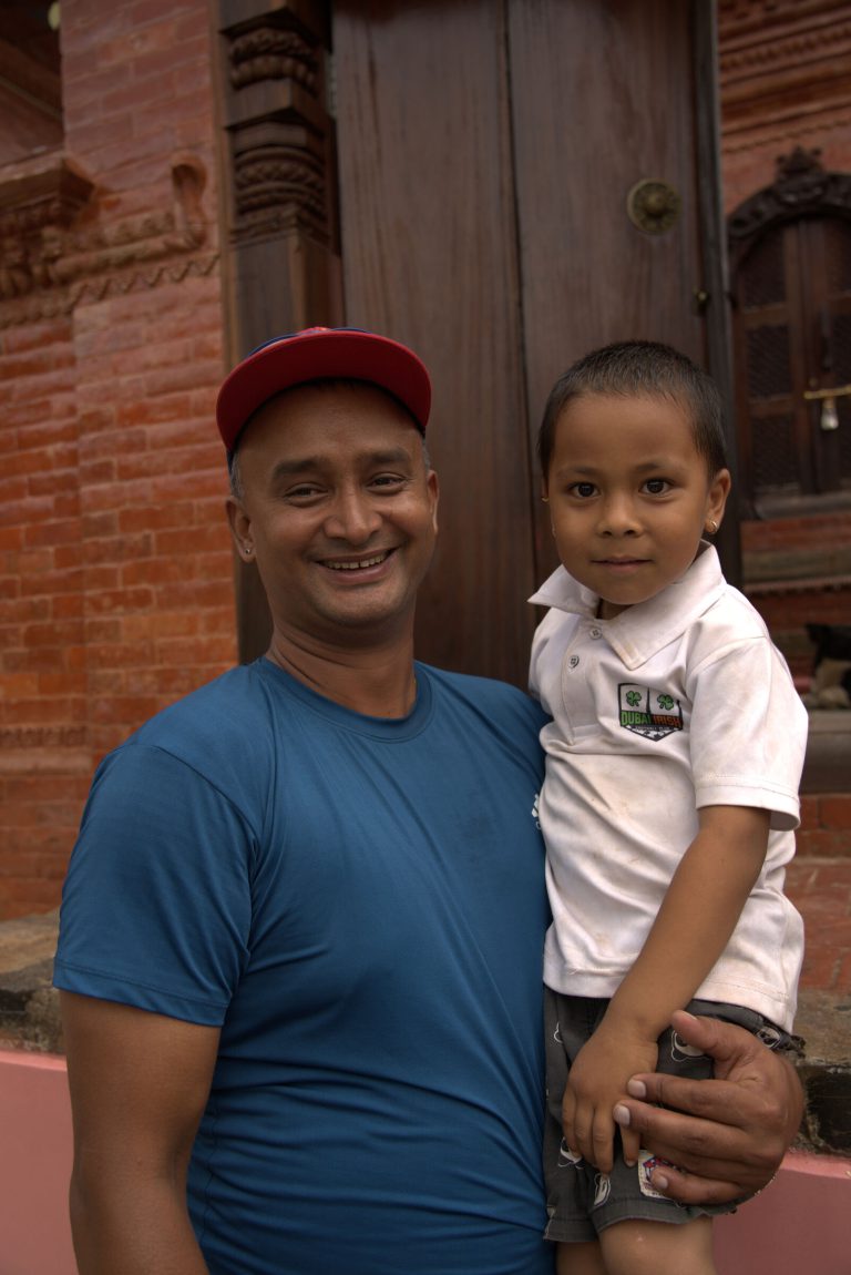 Local father and son in Nepal